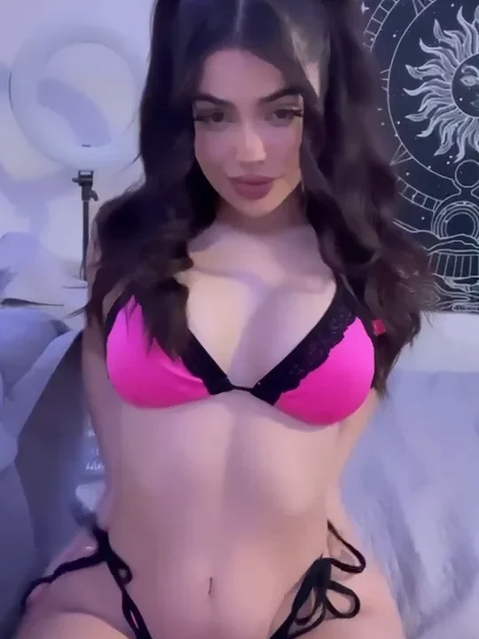 Alina Rose xxx pink bikini stripping